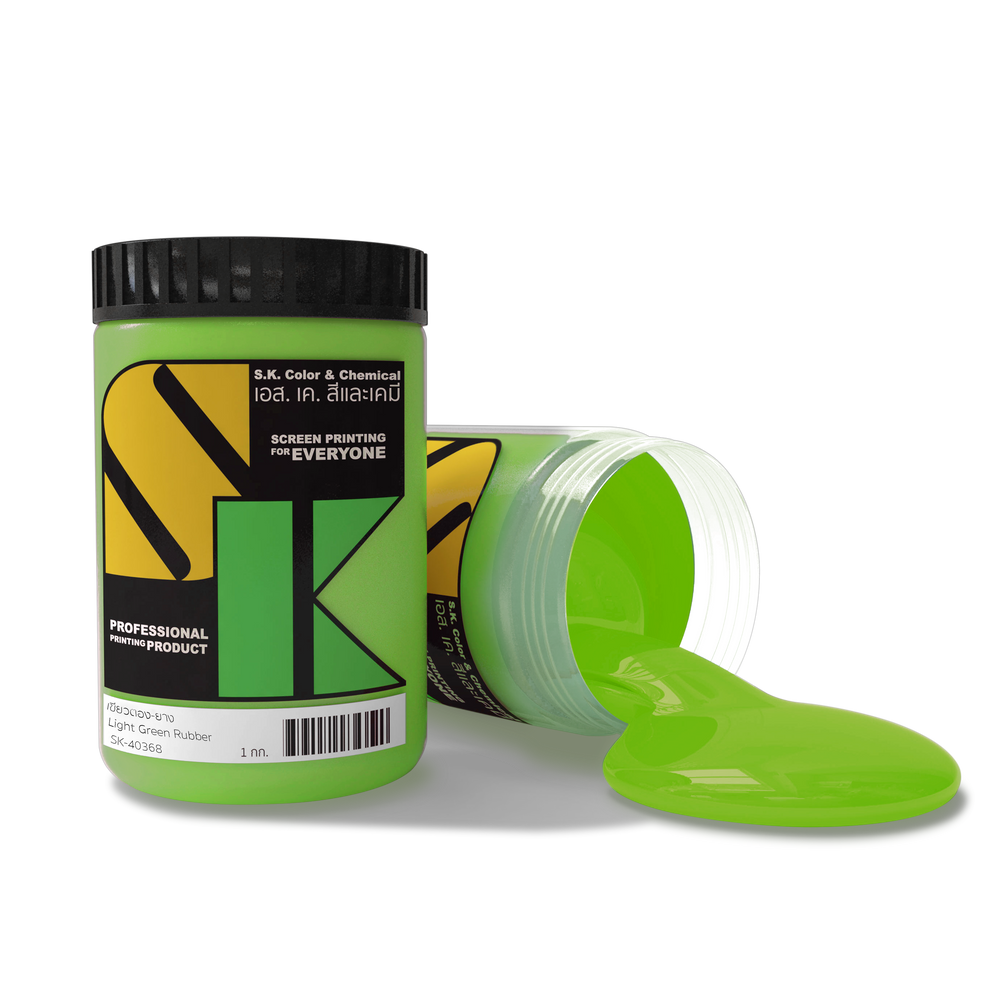 สีเขียวตองยางสูตรน้ำ Light Green Rubber Ink SK-40368 - SK Screen Printing Supplies
