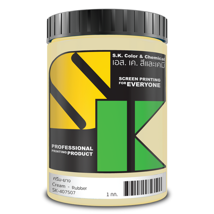 สีครีมยางสูตรน้ำ Cream Rubber Ink SK-407507 - SK Screen Printing Supplies