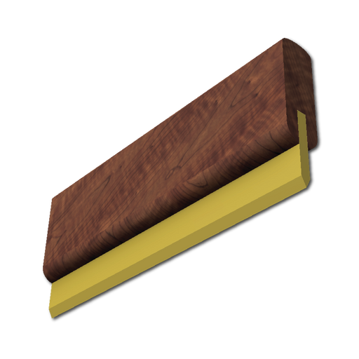 แปรงปาดสีสกรีน ไม้สัก ยางตัววี (7mm) V Shape Teakwood Squeegee V7-5RGT3 - SK Screen Printing Supplies
