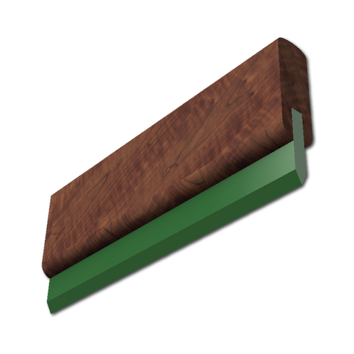 แปรงปาดสีสกรีน ไม้สัก ยางตัววี (9mm) V Shape Teakwood Squeegee V9-5SBT3 - SK Screen Printing Supplies